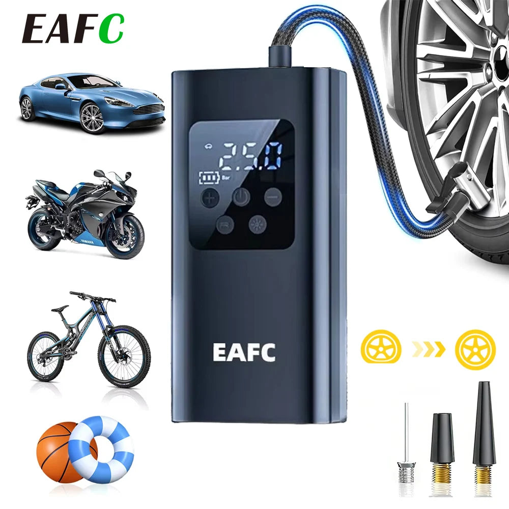 Bezprzewodowy kompresor EAFC — 150 PSI, pompowanie opon — zdjęcie 1