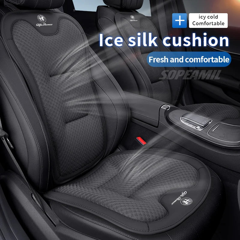 Poduszka na fotel samochodowy — materiał ice silk, uniwersalna — zdjęcie 1