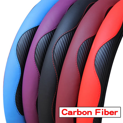 Pokrowiec na kierownicę PU carbon — 14,5–15 cali — zdjęcie 4