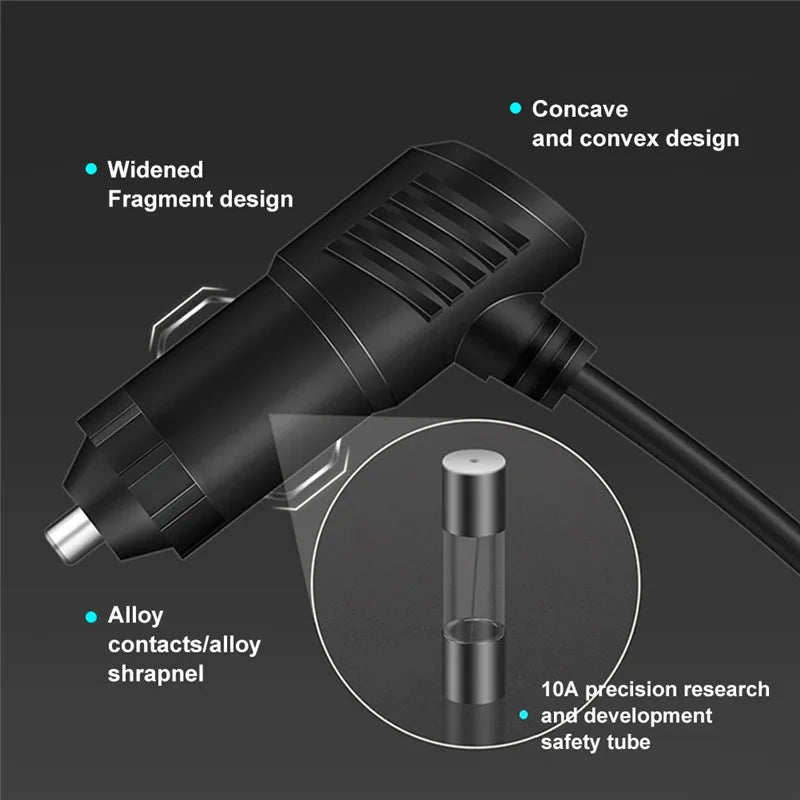 Rozdzielacz zapalniczki 3w1 — 120W, USB-C — zdjęcie 5