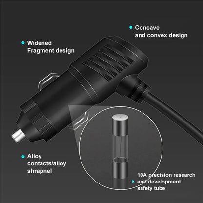 Rozdzielacz zapalniczki 3w1 — 120W, USB-C — zdjęcie 5